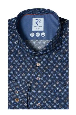 Фото рубашки Приталенный силуэт Рубашка R2, цвет синий