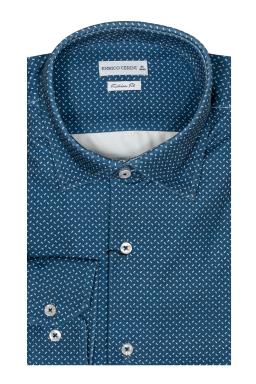 Фото рубашки Приталенный силуэт Рубашка ENRICO CERINI, цвет синий